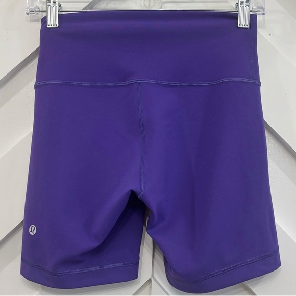 Lululemon Wunder Train High Rise Shorts 6" In Petrol Purple Size 6 - Picture 1 of 5